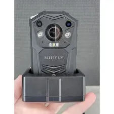 MIUFLY 64GB GPS Body Camera 24771 Black Night Vision Tactical Security Cam Dock