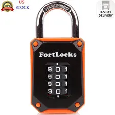 Gym Locker Lock - 4 Digit, Heavy Duty, Hardened Stainless Steel, Weatherproof an