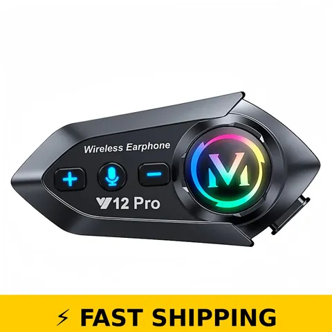 ELIKIDSTO Bluetooth Motorcycle Helmet Headset, HIFI Sound, 1000mAh