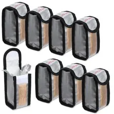 Aliceset 8 Pcs Lipo Battery Bag Lithium Battery Storage, Fireproof and Explos...