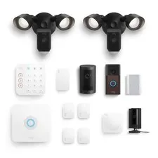 Ring Alarm 14-Piece Kit with Outdoor Cam Plus Battery, Doorbell, and Floodlight