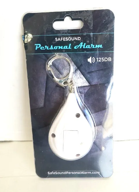 Safesound Personal Emergency Alarm Keychain White 125DB EXTREMELY Loud Siren 