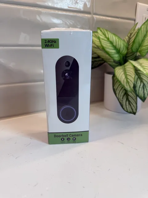 Wireless Doorbell Camera Black 2.4 GHz Wi-Fi - Notification to Smartphones