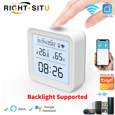 Tuya WIFI Temperature Humidity Sensor Indoor Hygrometer Thermometer Detector