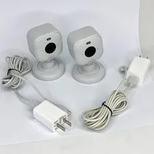 LOT OF 2 Blink Mini 2 1080p Security HD Cameras White w/ Power Adapters