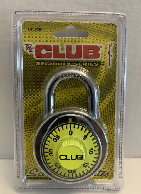 The Club | Security Series | Padlock | School Mates | UTL855B Florescent Yellow