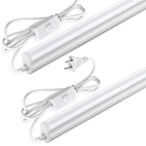 Paklighting Pak LED Shop Lights, 4FT T5 Integrated 6500K-2 Pack, White