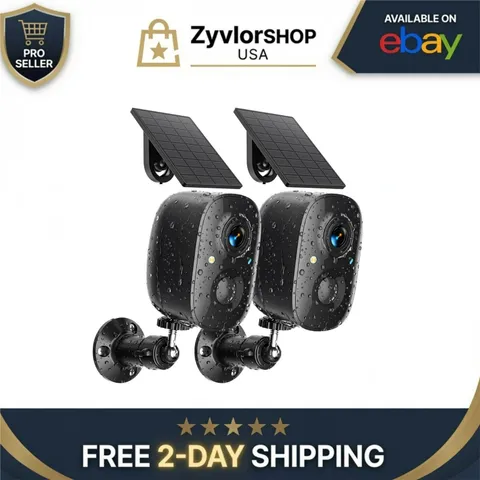 2K Solar Wireless Security Camera Outdoor Wi-Fi AI Motion 2-Way Audio