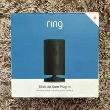 Ring Stick Up Cam Plug-In 1080p Wi‑Fi Black Indoor/Outdoor 2-Way Motion