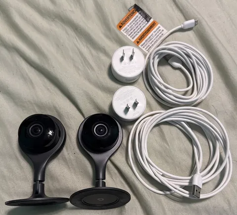 Google Nest Cam Indoor Security Camera 1st Generation A0005 Lot Of 2 EUC Tested