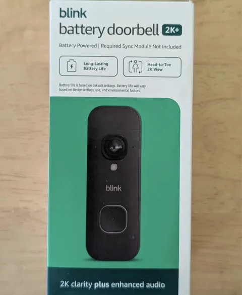 Blink Battery Doorbell 2K+ (newest model)—Wireless video doorbell, night vision