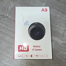 HD A9 Battery IP Network Box Cameras, 3 Wi-Fi Black, Camera Mount USB Cable