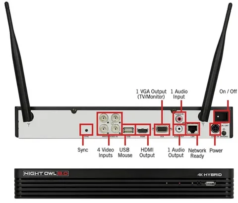 Night Owl 8.0・4ch・4K DVR・H2THD80・DVR-H2T80B-41 🚫 For Parts Only 🚫 No Video