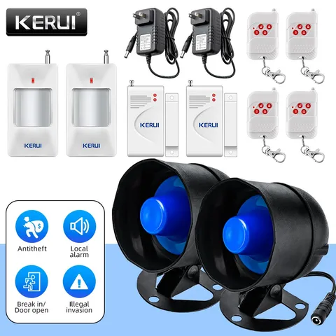 2Pack Wireless Burglar Alarm System Garage Security Alert Siren to Home Protect