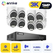 ANNKE 8CH DVR 5MP Audio Security Camera System AI Human&Vehicle Detection H.265+