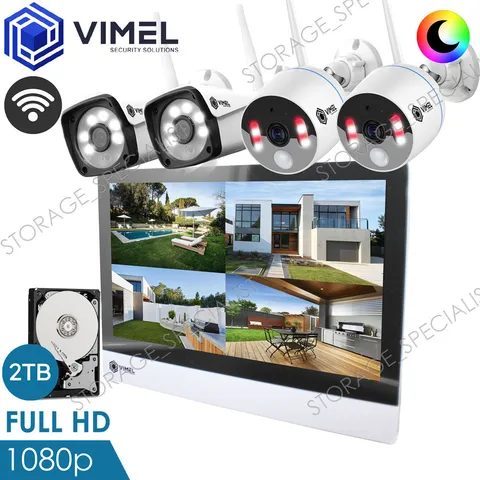 Wireless Security WIFI IP 2TB Cameras LCD NVR Display System Thermal Sensor