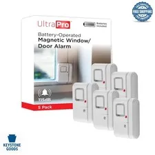 Wireless Window & Door Alarm 5 Pack – Easy DIY Home Security & Burglar Alert