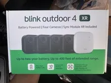 Blink Outdoor 4 XR 4-Camera Battery Extended Range System w/ Sync Module XR