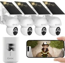 Wireless Solar Security Camera System with 4pcs  Cameras local storage