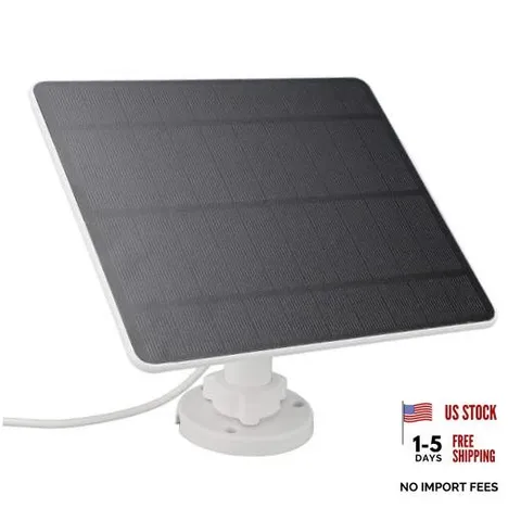 12W Solar Panel for Security Camera Outdoor, IP65 USB Solar Panel with