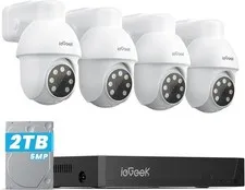 ieGeek 5MP Outdoor/Indoor PoE Security Camera System, Home Wired CCTV, 8CH NVR