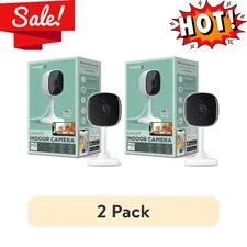 2-Pack Merkury Smart Indoor 1080p Wi-Fi Security Camera Night Vision