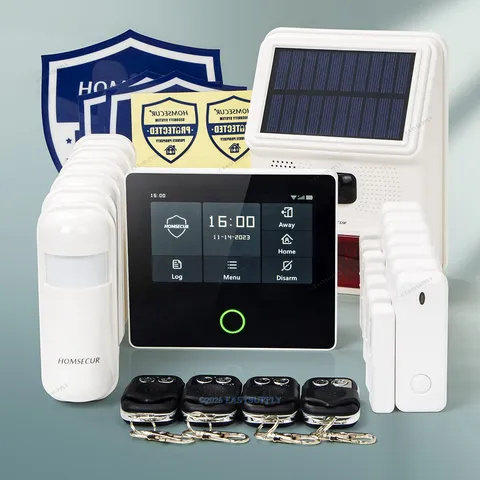 HOMSECUR Wireless WIFI 4G 2G LCD Home House 4.3" Alarm System