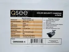 Q-See 4-Pack QM6006B-4 Color Security Cameras New