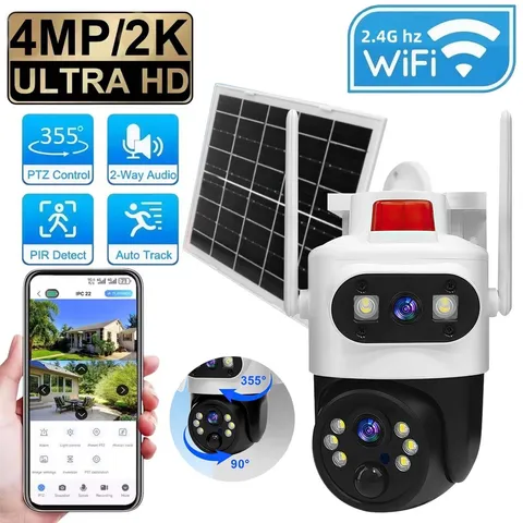 Solar Home Security WiFi Wireless Motion Detection Night Vision Surveillance LOT