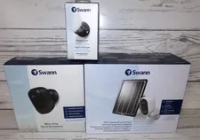 Swann Indoor/Outdoor Wire-Free Smart Security Camera W Solar Panel + Mounting