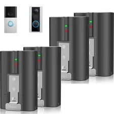 4-Pack Replacement V4 Battery For Ring Doorbell Plus 5F77E9,Video Doorbell 2/3/4