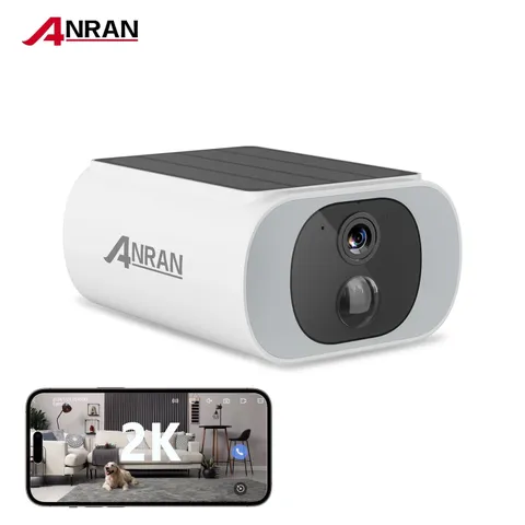  Solar Security Cameras Wireless Outdoor, 2K WiFi Night Vision, 2-Way Talk