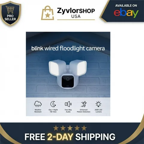 Blink Wired Floodlight Camera - Smart Security, 2600 Lumens, HD View