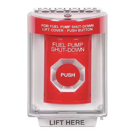 Safety Technology International Ss2034ps-En Fuel Pump Shutdown Push Button, Red