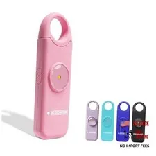 Rechargeable Personal Safety Alarm, 130dB Emergency Siren with LED Baby Pink