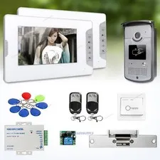 7" Hands-free Video Door Phone Intercom System Electric Strike Lock Set Included