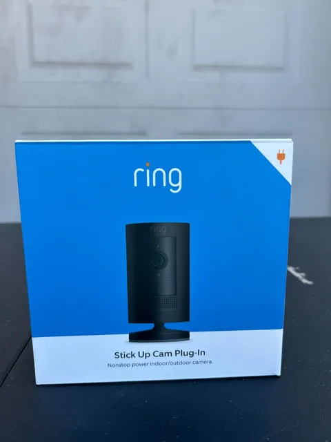 Ring Stick Up Plug-in 1080p HD Security Camera - Black