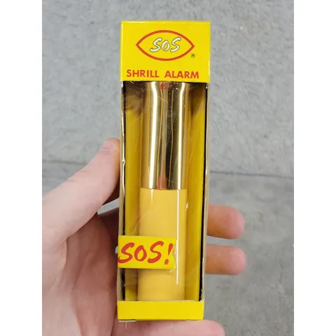 SOS Shrill Alarm Vintage Personal Security Pocket Size Yellow Gold Japan TO-MG