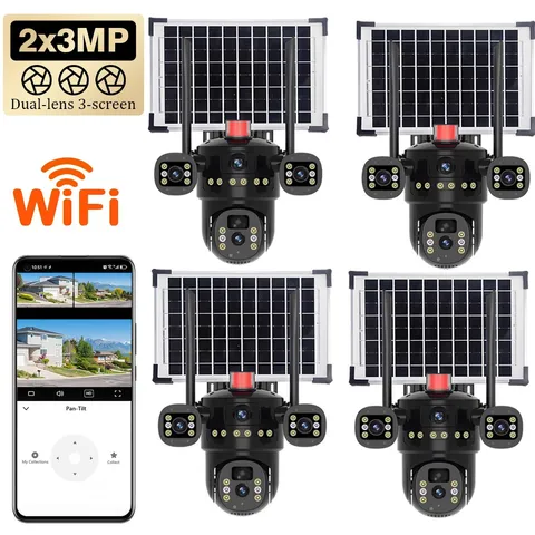 Camaras De Seguridad Para Exterior Solar WIFI Inalambrica Con Vision Nocturna