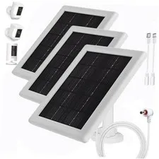 Ring Camera Solar Panel Charger,5W Solar Charger Compatible 3 Pack 5W White