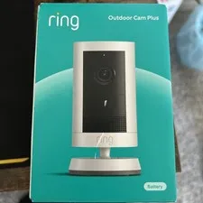 Ring Outdoor Cam Plus | Battery | Video + Ring Vision | White | New In Box