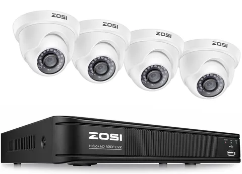 ZOSI H.265+4CH 1080P HD DVR Outdoor CCTV Security 2MP Camera System Night Vision