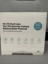 4G LTE Dual Lens PTZ Security Camera Battery/Solar, PIR, 2-Way Audio BRAND NEW