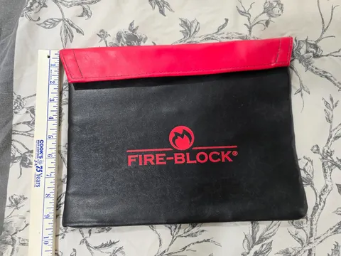 Fire Block Fireproof Document Money Bag Heavy Duty New Without Tags