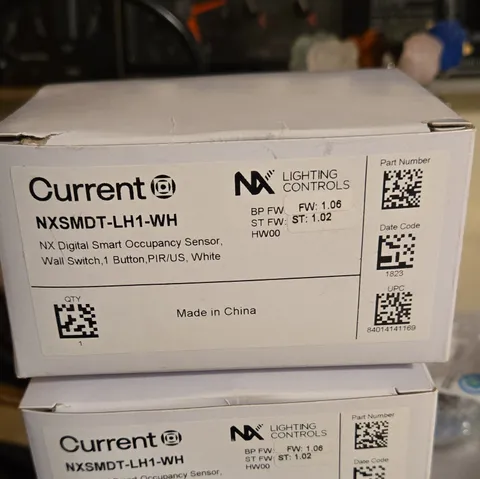 Current NXSMDT-LH1-WH NX Smart Occupancy Sensor Wall Switch PIR Wired White