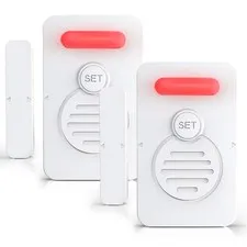 Voice Door Alarm Wireless Magnetic Sensor Adjustable Volume Refrigerator Alert×2