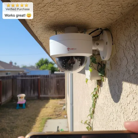 Durable 4MP  Dome Security Camera with Built-in Microphone & 98ft Night Vision