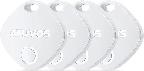 ATUVOS Air Tracker Tags-4 Pack, Bluetooth Luggage Tracker Works with Apple Fi...
