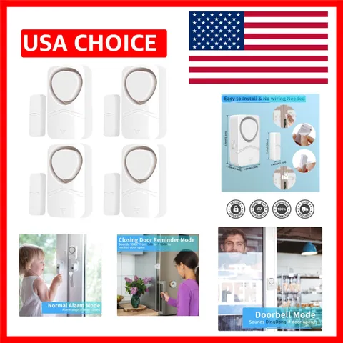 110dB Wireless Door and Window Alarm - 4 Modes for Ultimate Home Security