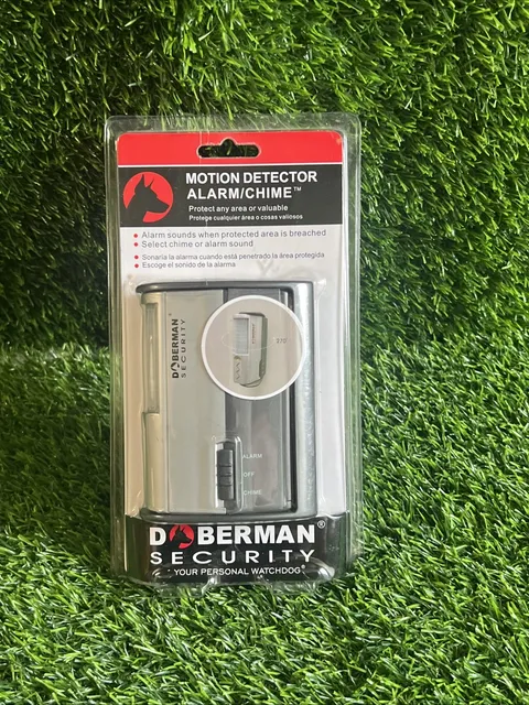 NEW Doberman Security Motion Detector 100db Alarm/Chime #SE-0104 Factory Sealed